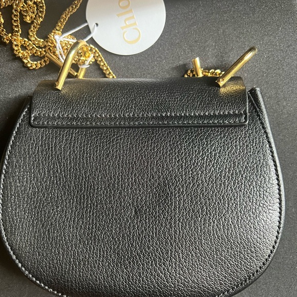 Chloe mini drew bag in black with gold hardware - Picture 8 of 16